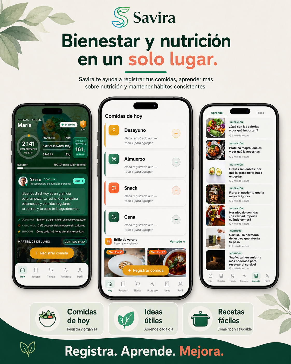 Vistazo a la app Savira 3